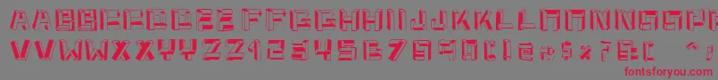 Cubitus Font – Red Fonts on Gray Background