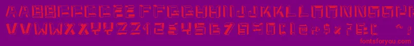 Cubitus Font – Red Fonts on Purple Background