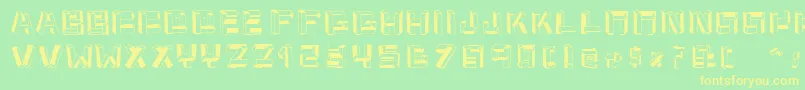 Cubitus Font – Yellow Fonts on Green Background