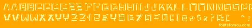 Cubitus Font – Yellow Fonts on Orange Background