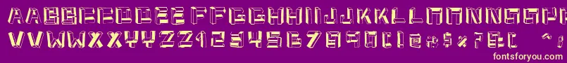 Cubitus Font – Yellow Fonts on Purple Background