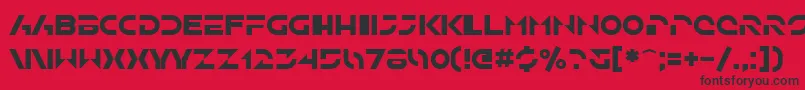 フォントSfSolarSailer – 赤い背景に黒い文字