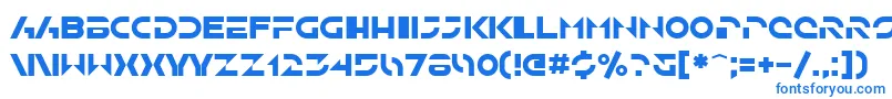 フォントSfSolarSailer – 白い背景に青い文字