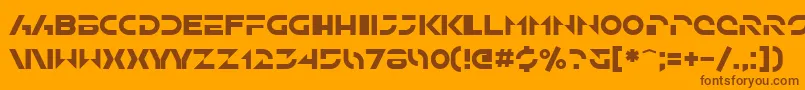 SfSolarSailer Font – Brown Fonts on Orange Background