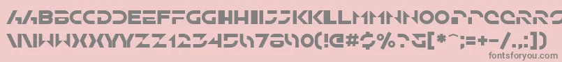 フォントSfSolarSailer – ピンクの背景に灰色の文字