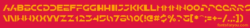 フォントSfSolarSailer – 赤い背景にオレンジの文字