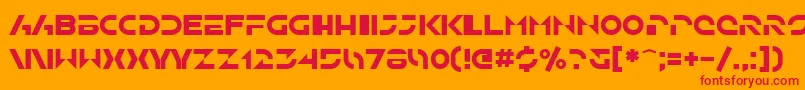 フォントSfSolarSailer – オレンジの背景に赤い文字