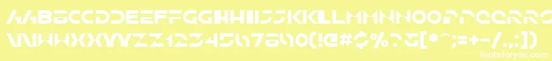 フォントSfSolarSailer – 黄色い背景に白い文字