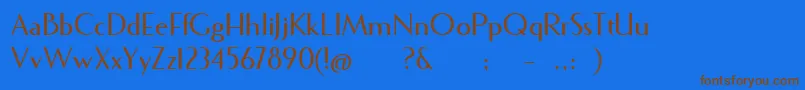 Fecske Font – Brown Fonts on Blue Background
