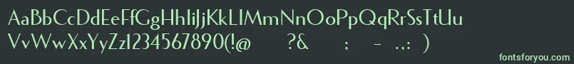 フォントFecske – 黒い背景に緑の文字