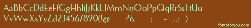Fecske Font – Green Fonts on Brown Background