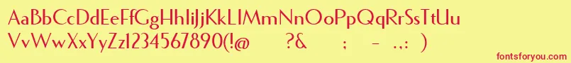 Fecske-fontti – punaiset fontit keltaisella taustalla
