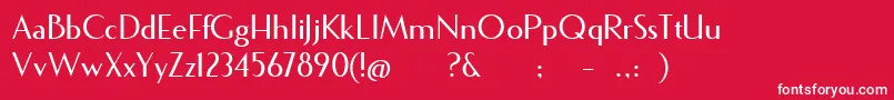 Fecske Font – White Fonts on Red Background