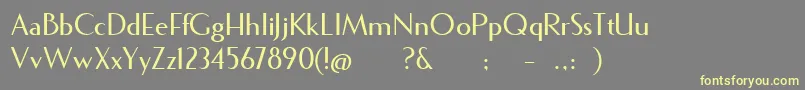 Fecske Font – Yellow Fonts on Gray Background