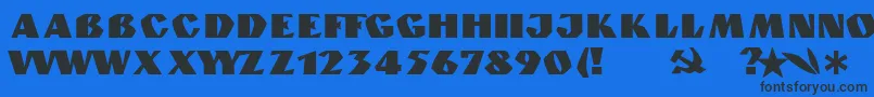 GranitNormal Font – Black Fonts on Blue Background