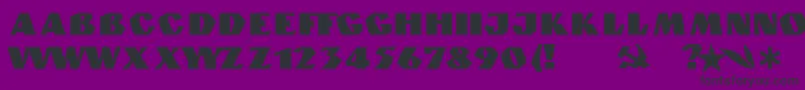 GranitNormal-Schriftart – Schwarze Schriften auf violettem Hintergrund