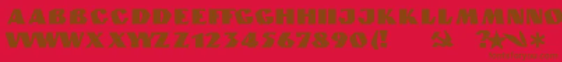 Police GranitNormal – polices brunes sur fond rouge