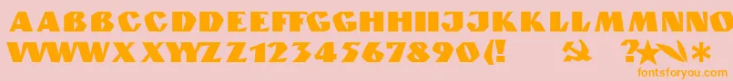 Saiba mais sobre a fonte GranitNormal Fonte GranitNormal – fontes laranjas em um fundo rosa