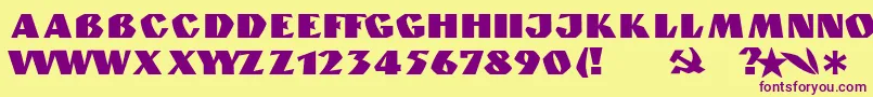 GranitNormal Font – Purple Fonts on Yellow Background