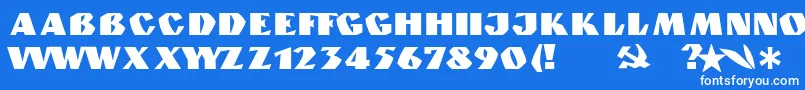 GranitNormal Font – White Fonts on Blue Background