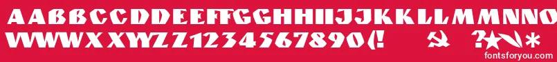 フォントGranitNormal – 赤い背景に白い文字