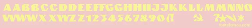 GranitNormal Font – Yellow Fonts on Pink Background