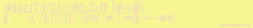 Quantapifivessk Font – Pink Fonts on Yellow Background