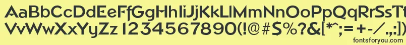 NapoliserialBold Font – Black Fonts on Yellow Background