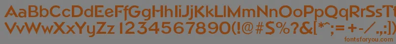 NapoliserialBold Font – Brown Fonts on Gray Background