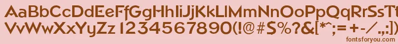 NapoliserialBold Font – Brown Fonts on Pink Background