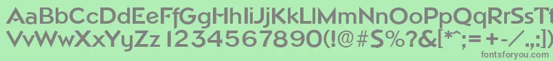 NapoliserialBold Font – Gray Fonts on Green Background