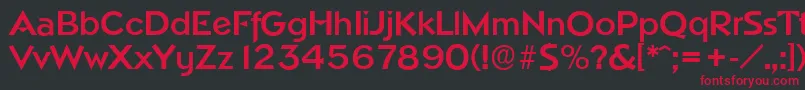 NapoliserialBold Font – Red Fonts on Black Background