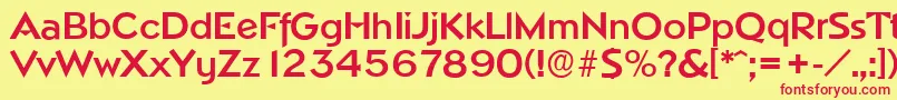 NapoliserialBold Font – Red Fonts on Yellow Background