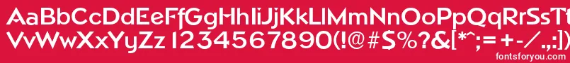 NapoliserialBold Font – White Fonts on Red Background