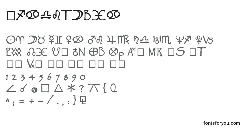 Czcionka WidgetBold – alfabet, cyfry, specjalne znaki