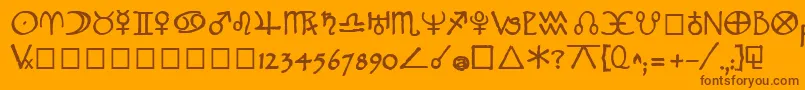 WidgetBold Font – Brown Fonts on Orange Background