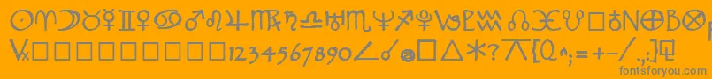 フォントWidgetBold – オレンジの背景に灰色の文字