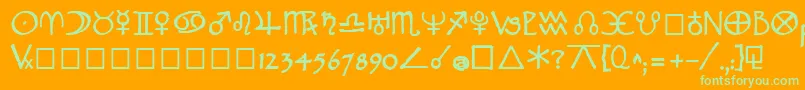WidgetBold Font – Green Fonts on Orange Background