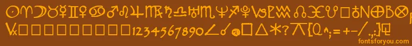 WidgetBold Font – Orange Fonts on Brown Background