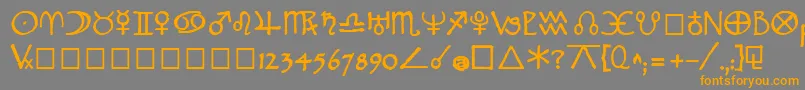 WidgetBold Font – Orange Fonts on Gray Background
