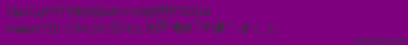 Lemoncreampie Font – Black Fonts on Purple Background