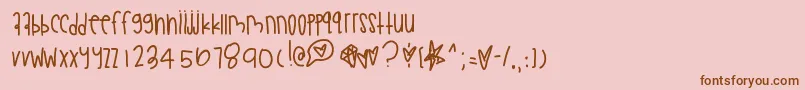 Lemoncreampie Font – Brown Fonts on Pink Background