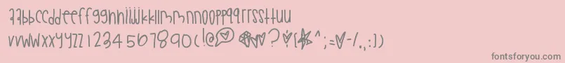 Lemoncreampie-Schriftart – Graue Schriften auf rosa Hintergrund