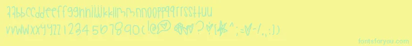 Lemoncreampie Font – Green Fonts on Yellow Background