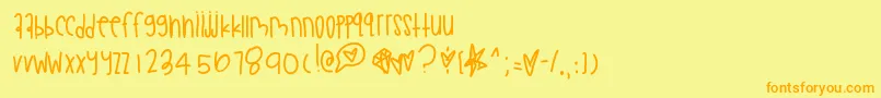 Lemoncreampie Font – Orange Fonts on Yellow Background