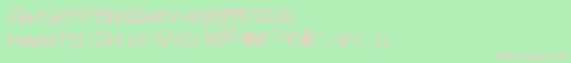 Lemoncreampie Font – Pink Fonts on Green Background