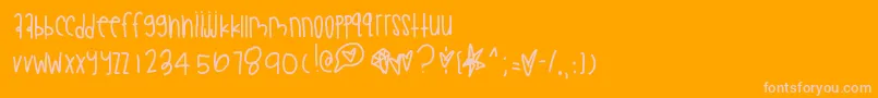 Lemoncreampie Font – Pink Fonts on Orange Background