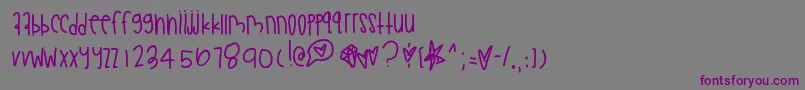 Lemoncreampie-Schriftart – Violette Schriften auf grauem Hintergrund