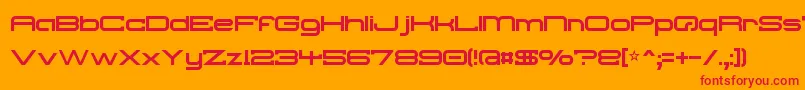 フォントTroglo – オレンジの背景に赤い文字