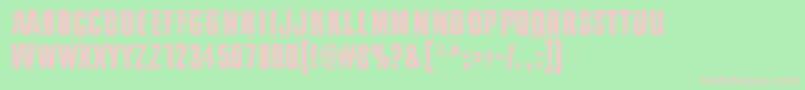 ByTheWay-fontti – vaaleanpunaiset fontit vihreällä taustalla